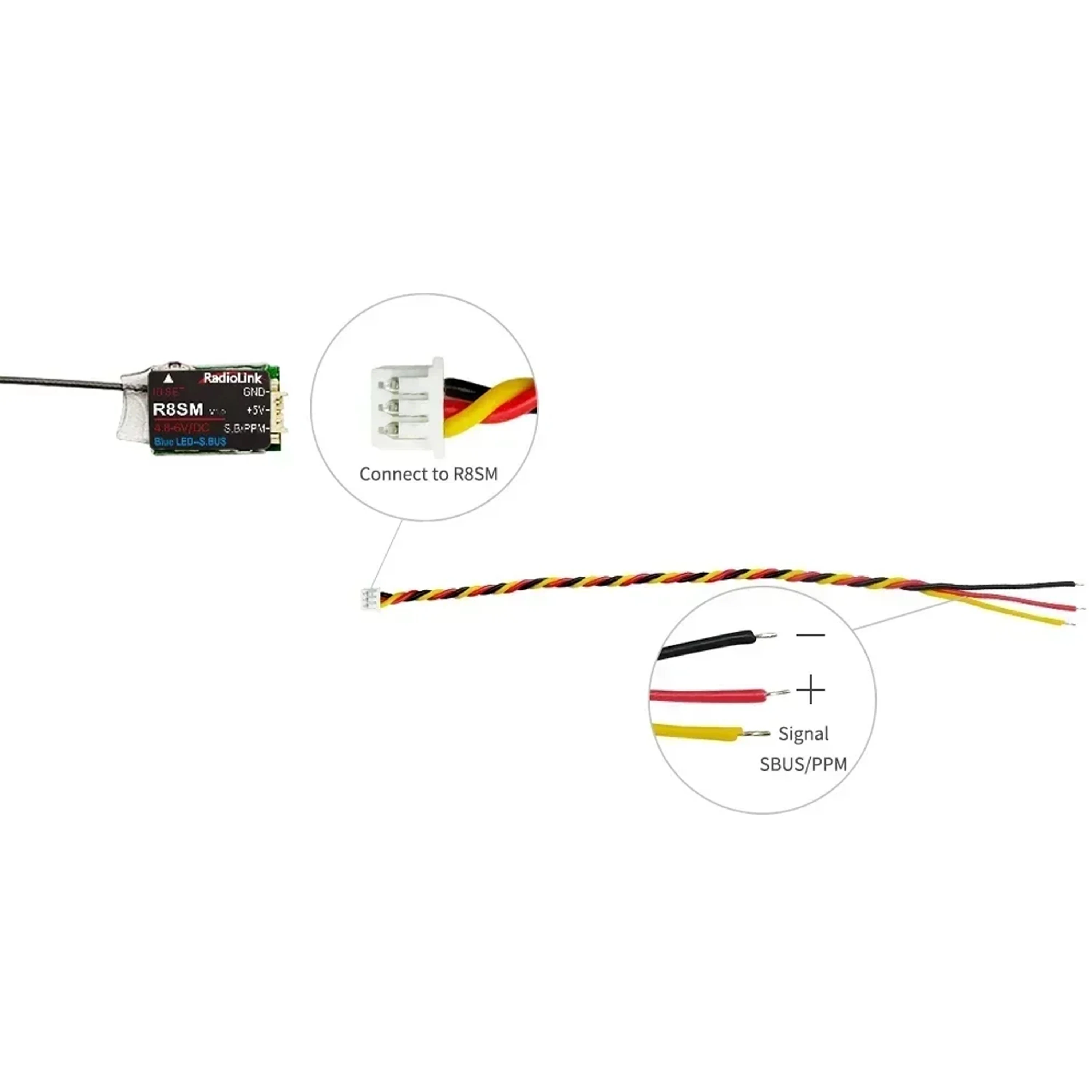 Receiver Sbus 8Ch - Radiolink R8SM 8-Kanal 2,4G Mini-Empfänger Unterstützt