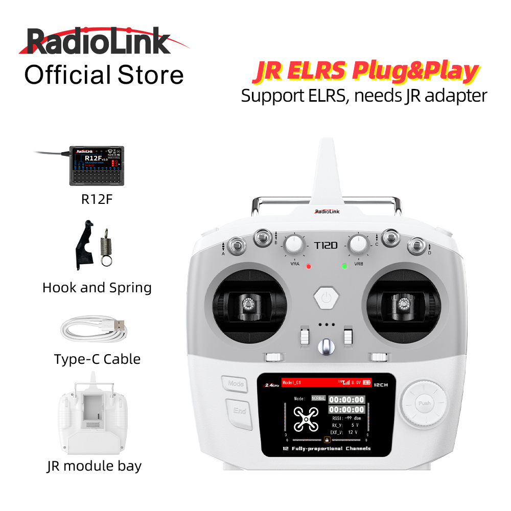 Rc Hobby Car - RadioLink T12D JR Modul 12CH 2,4GHz