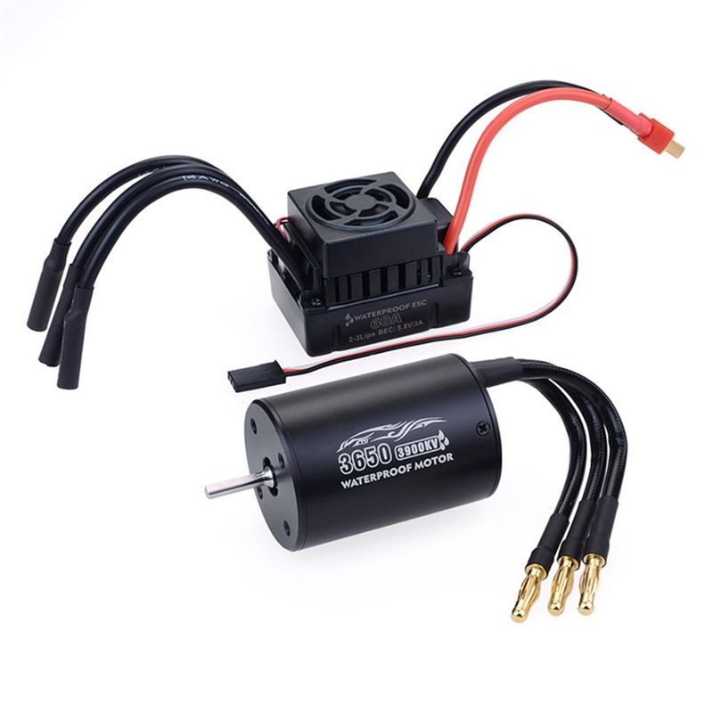 Brushless Motor 3650 - A49K-Wasserdichter bürstenloser Motor 3650 60A ESC