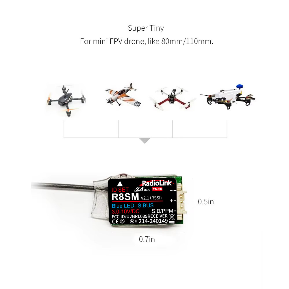 RadioLink R8SM 8-Kanal 2,4GHz  – Receiver Sbus 8Ch Bewertung und Preis