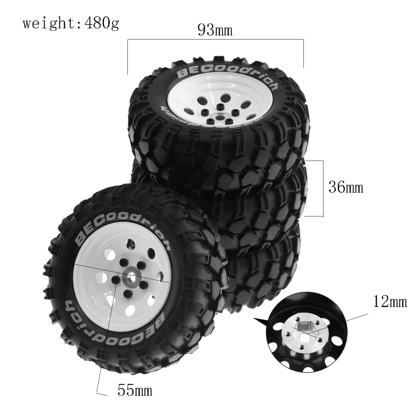 4 Stück 93 mm Metall 1,9 Zoll  – Rc Tire Foam Insert Bewertung und Preis