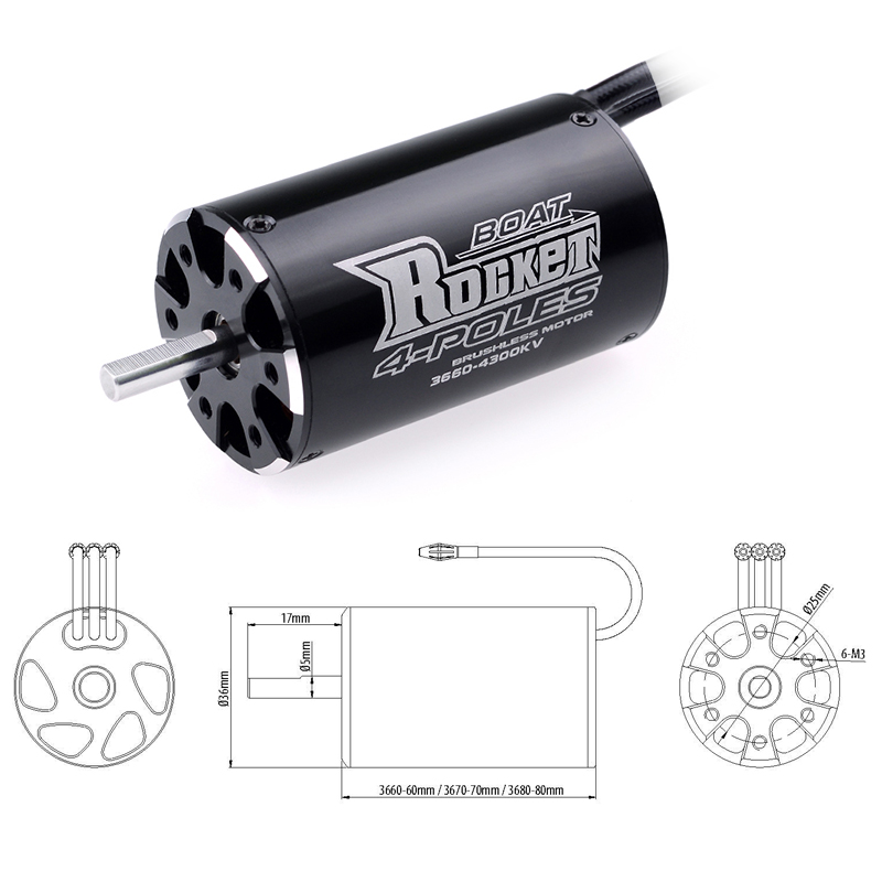 Rockt 3660 3670 3680 3250KV 26 – Brushless Motor 3650 Bewertung und Preis